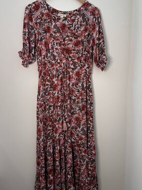 indigo rose | floral maxi dress
